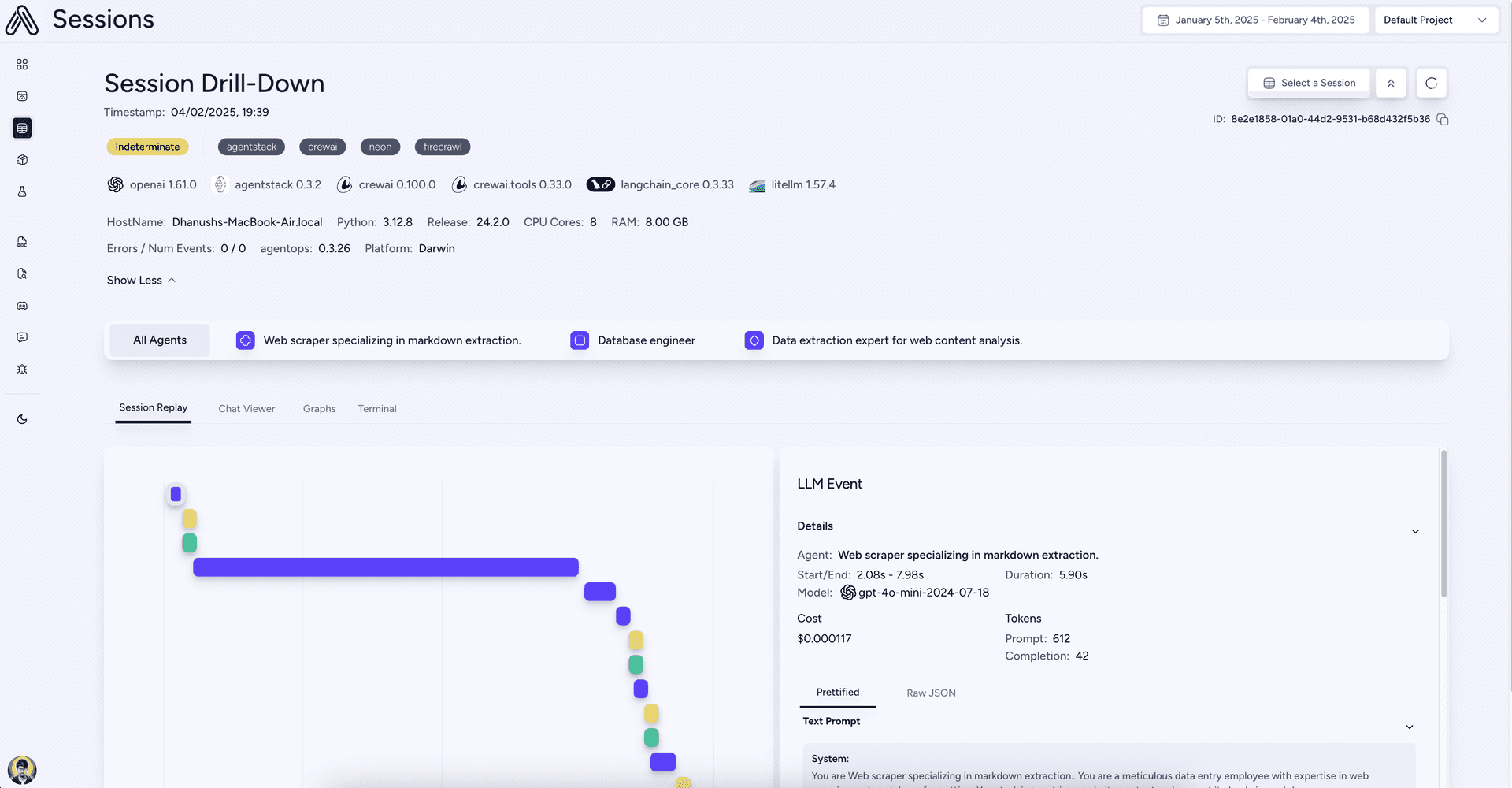 AgentOps Visualization